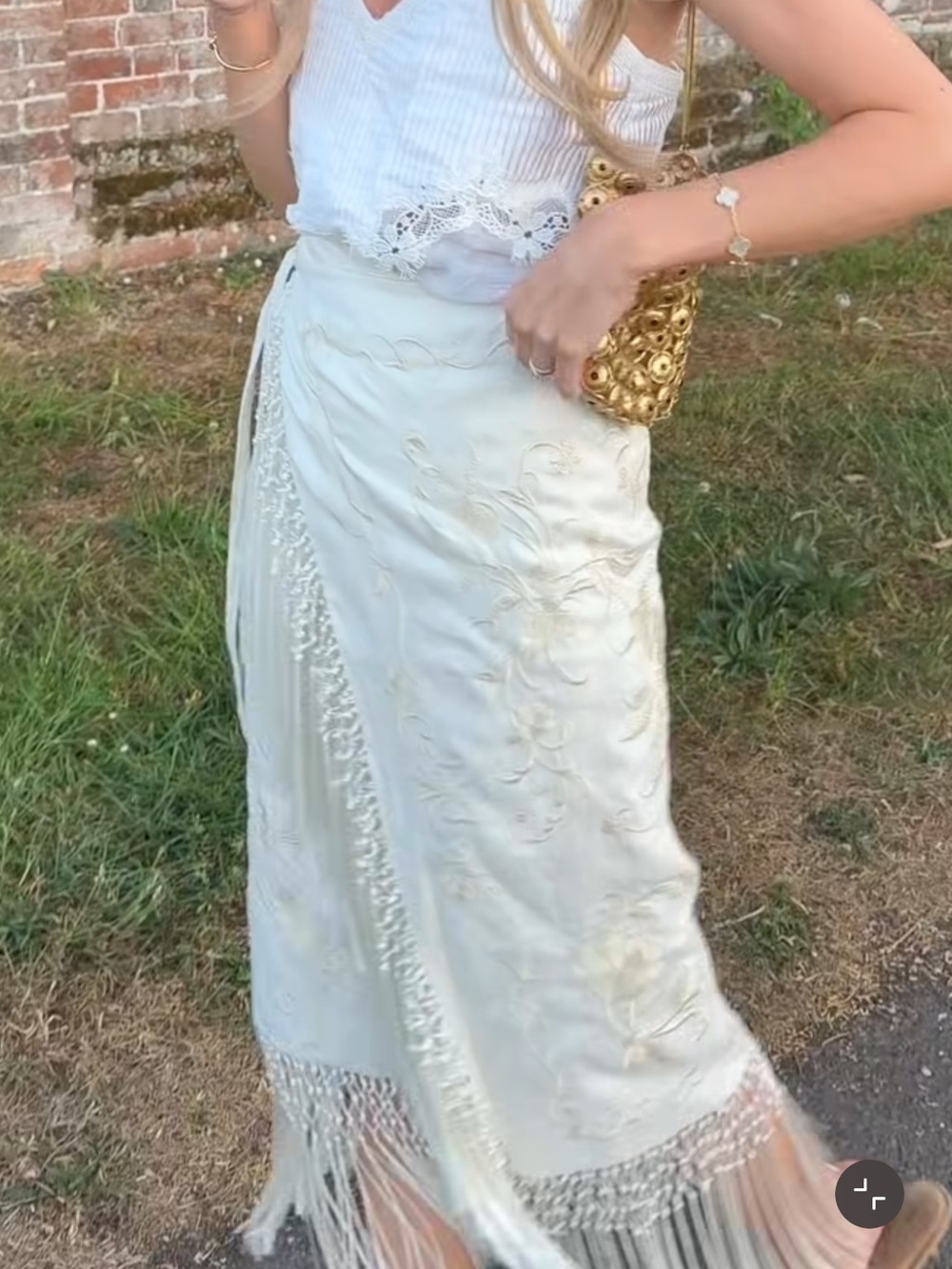 ZARA ZW COLLECTION 100% LINEN EMBROIDERED MIDI SKIRT - Picture 4 of 14